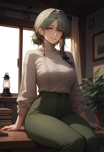 arknights,irene_(arknights),sweater  - AI generated anime art