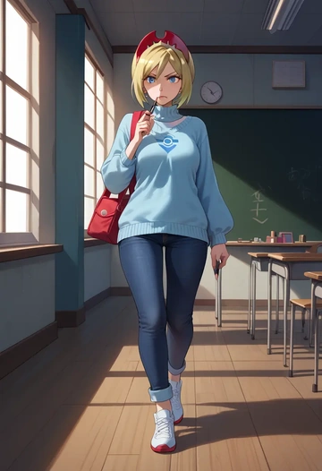 pokemon,irida_(pokemon),teacher  - AI generated anime art