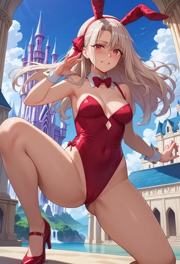 fate_(series),irisviel_von_einzbern,bunny girl  - AI generated anime art