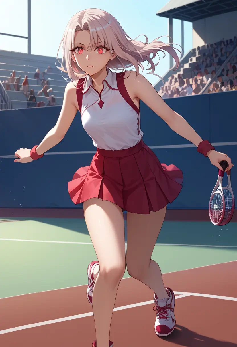 fate_(series),irisviel_von_einzbern,tennis skirt  - 