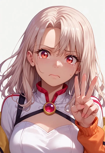 fate_(series),irisviel_von_einzbern,graphic tee,dolphin shorts  - AI generated anime art