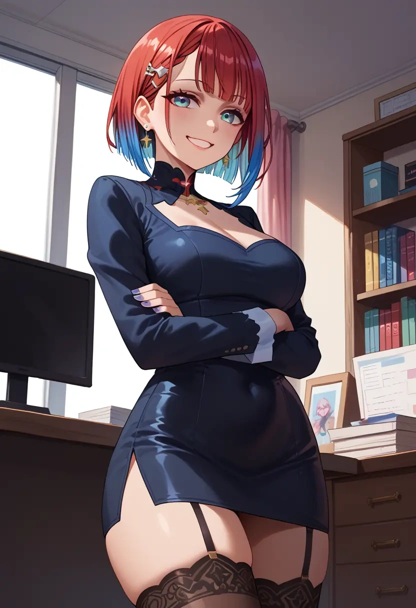 hololive,irys_(hololive),secretary, stockings  - 