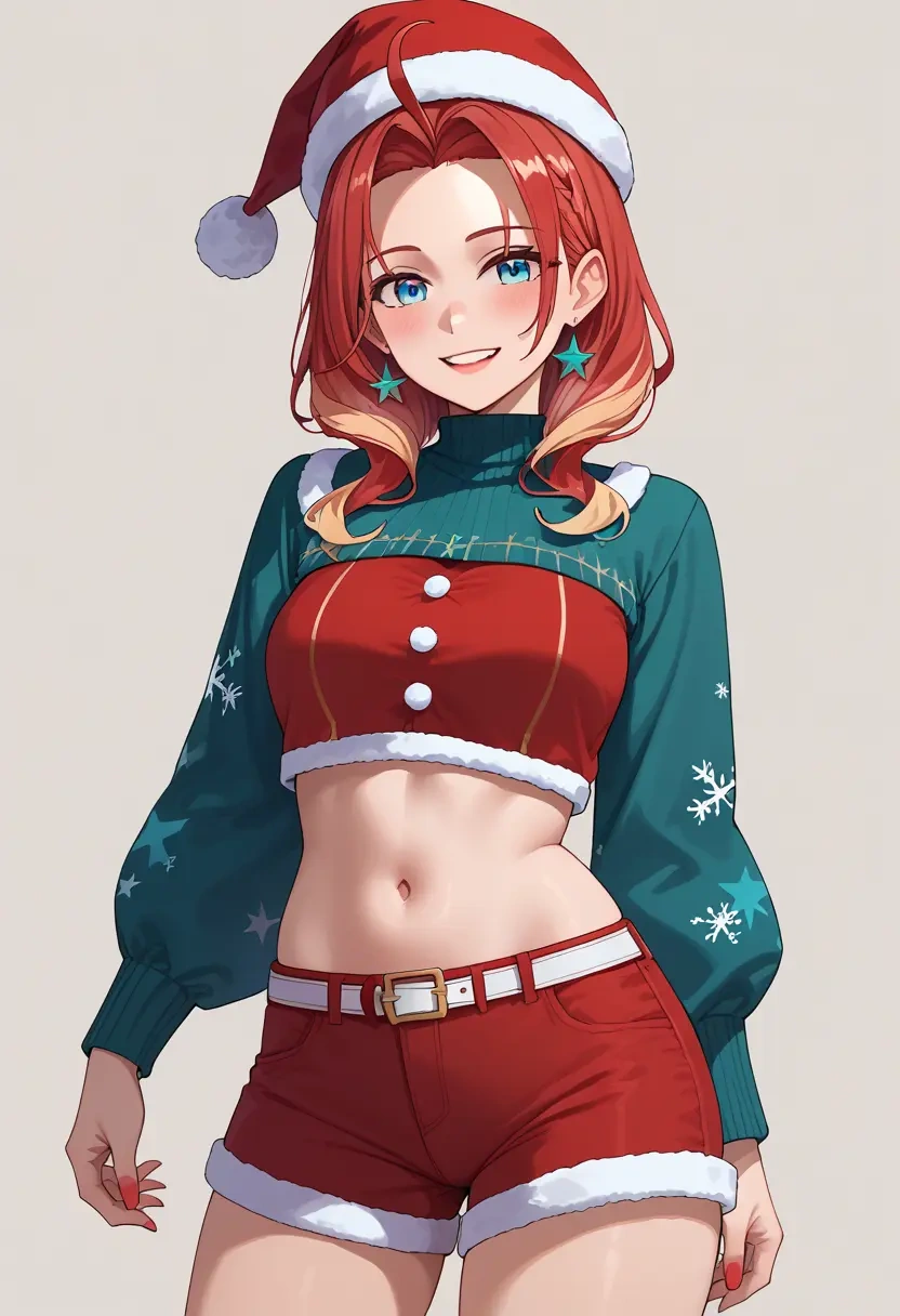 hololive,irys_(hololive),Christmas,red velvet shorts  - 