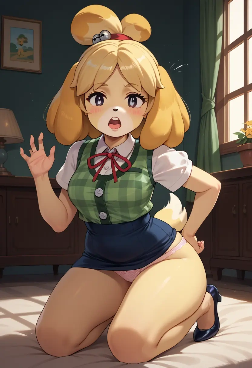 animal_crossing,isabelle_(animal_crossing),lingerie  - 