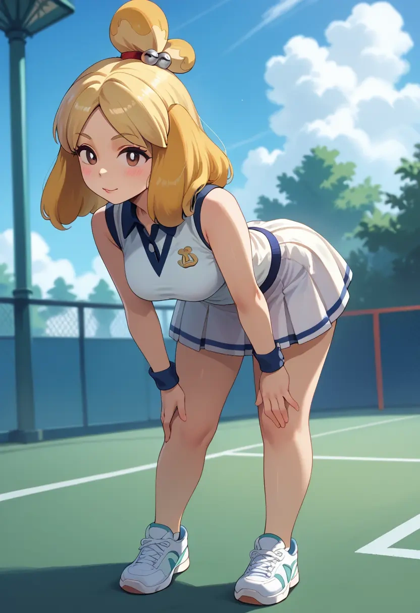 animal_crossing,isabelle_(animal_crossing),tennis skirt  - 