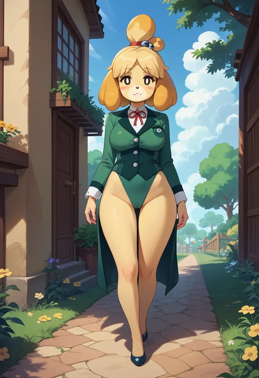 animal_crossing,isabelle_(animal_crossing),bunny girl  - 