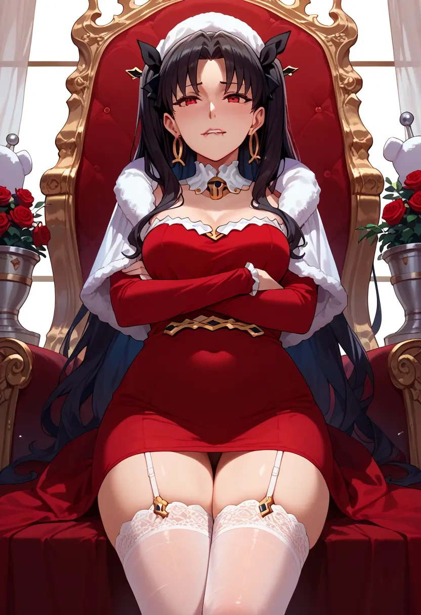 fate_(series),ishtar_(fate),Christmas,sexy, stockings,  - 