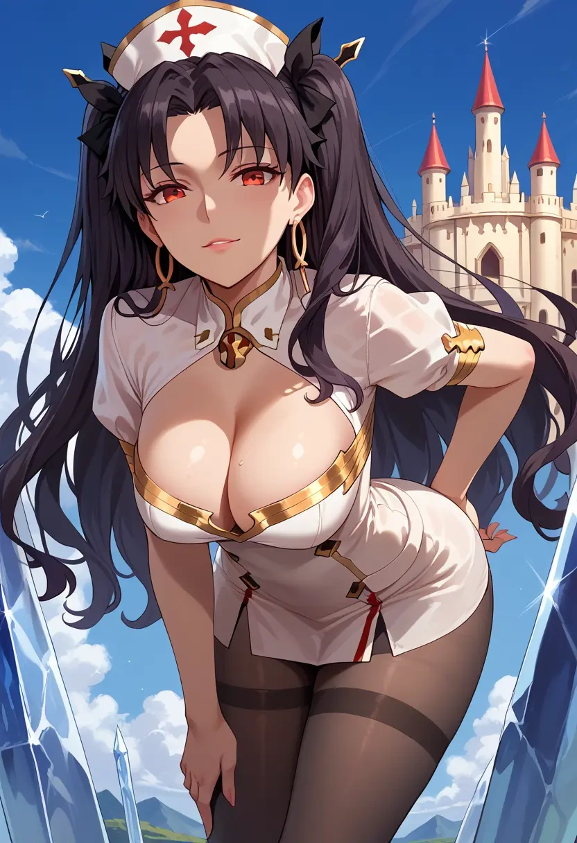 fate_(series),ishtar_(fate),nurse, pantyhose,mini skirt  - 