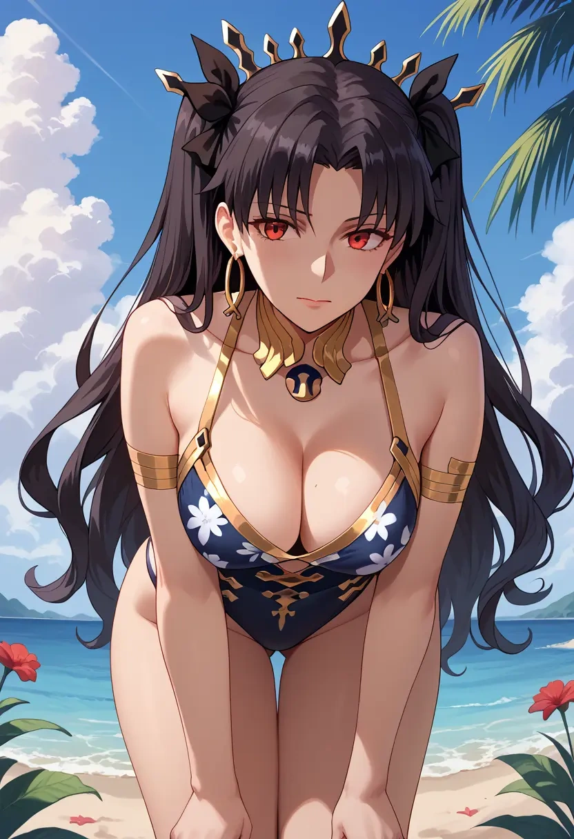 fate_(series),ishtar_(fate),swimsuit,floral print  - 