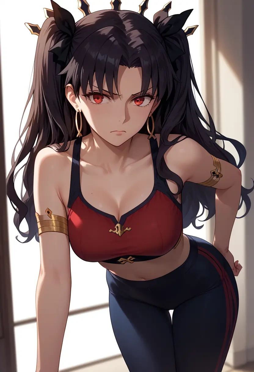 fate_(series),ishtar_(fate),yoga shorts, bra  - 