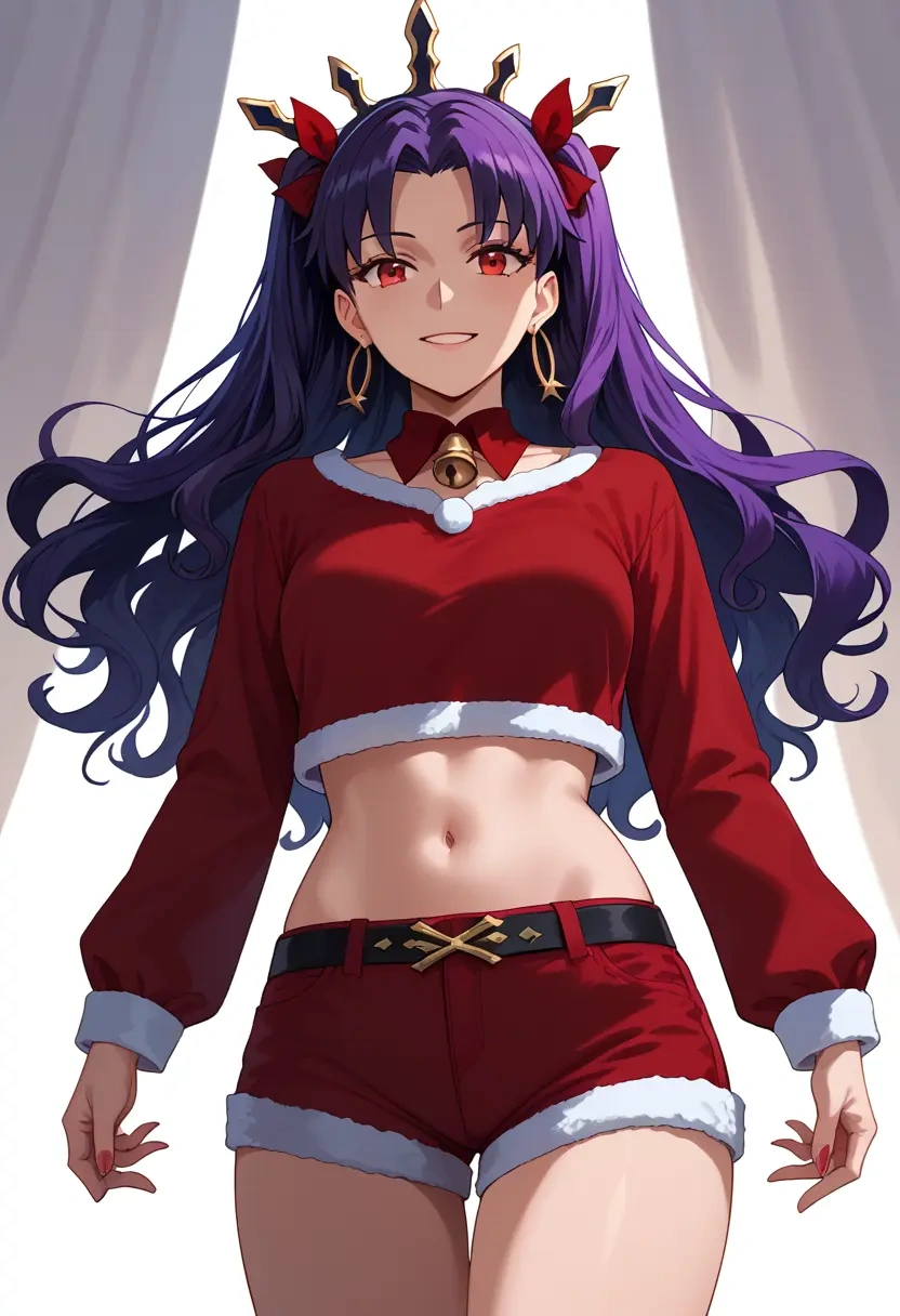 fate_(series),ishtar_(fate),Christmas,red velvet shorts  - 