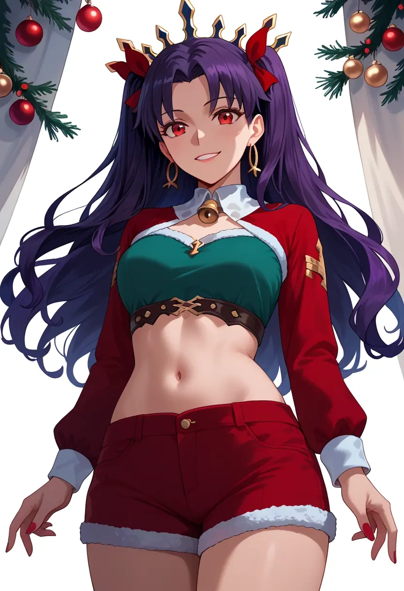 fate_(series),ishtar_(fate),Christmas,red velvet shorts  - 