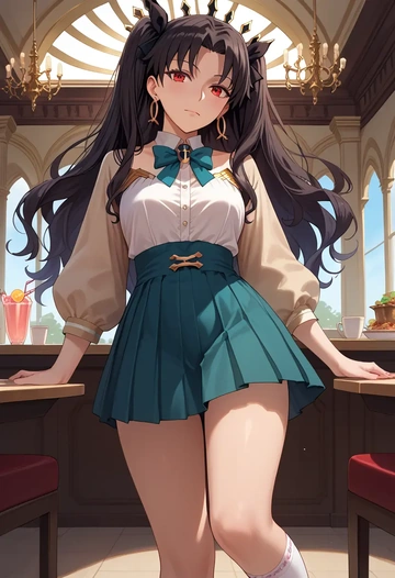 fate_(series),ishtar_(fate),spring,student uniform,blouse  - AI generated anime art