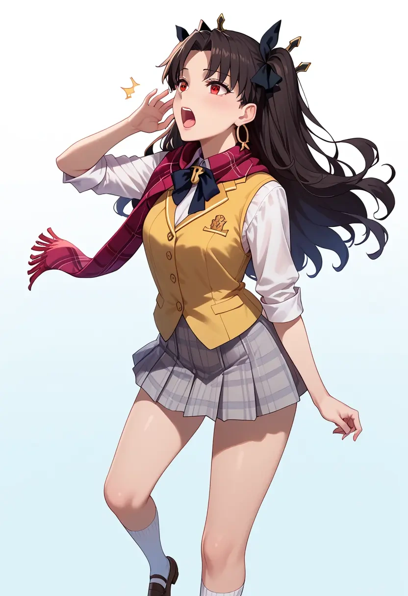 fate_(series),ishtar_(fate),spring,student uniform,vest  - 