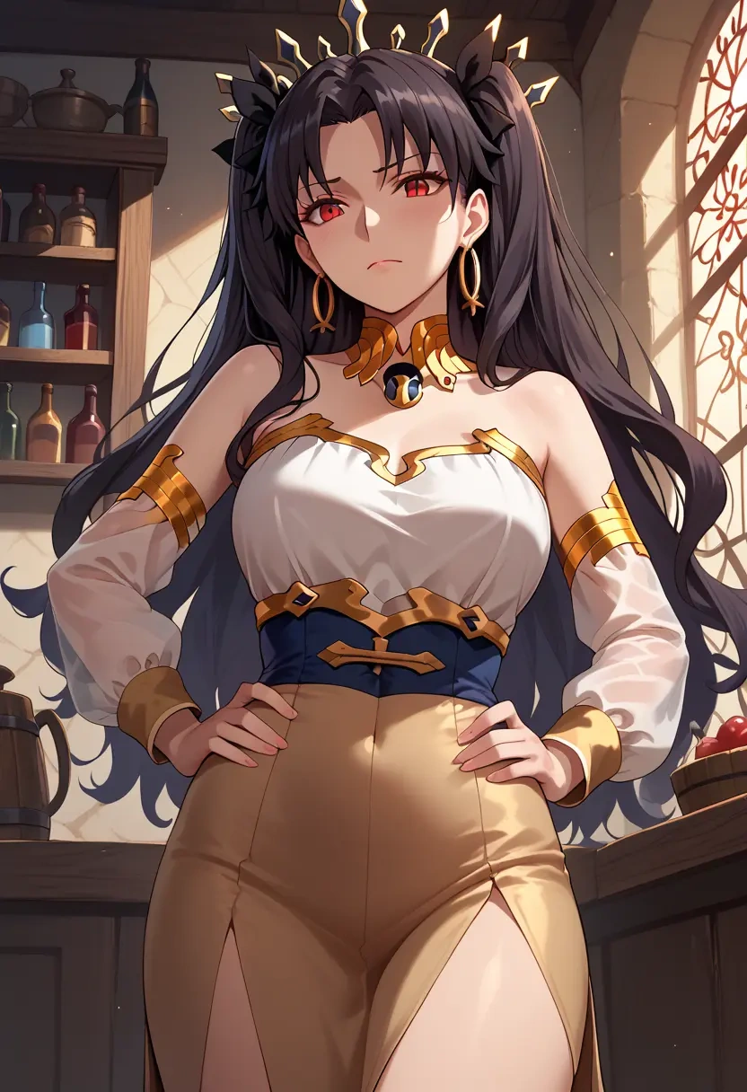 fate_(series),ishtar_(fate),bodysuit,mesh,high-waisted skirt  - 