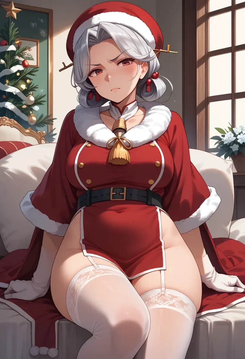 kantai_collection,isokaze_(kancolle),Christmas,sexy, stockings,  - 