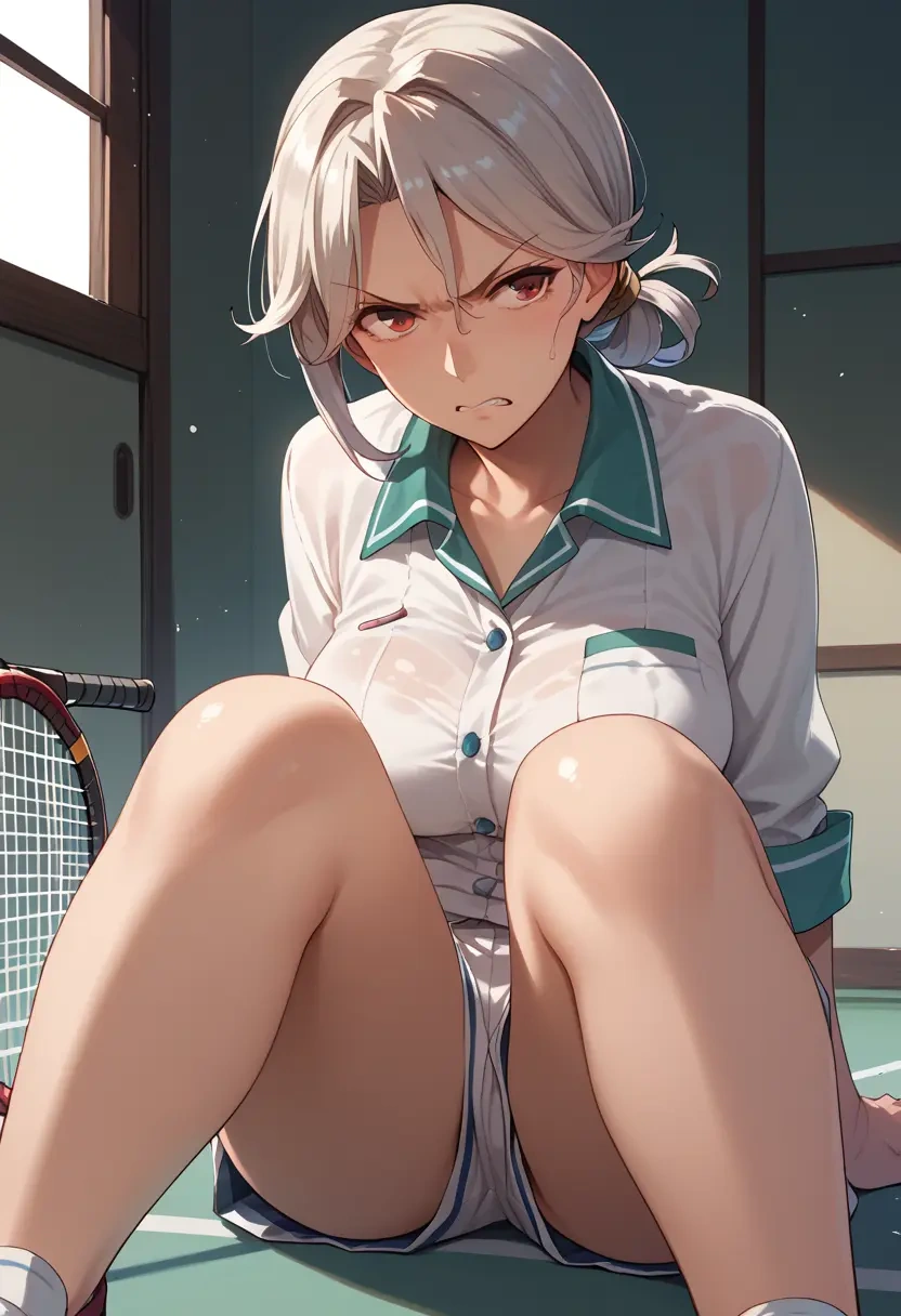 kantai_collection,isokaze_(kancolle),tennis polo,skort  - 