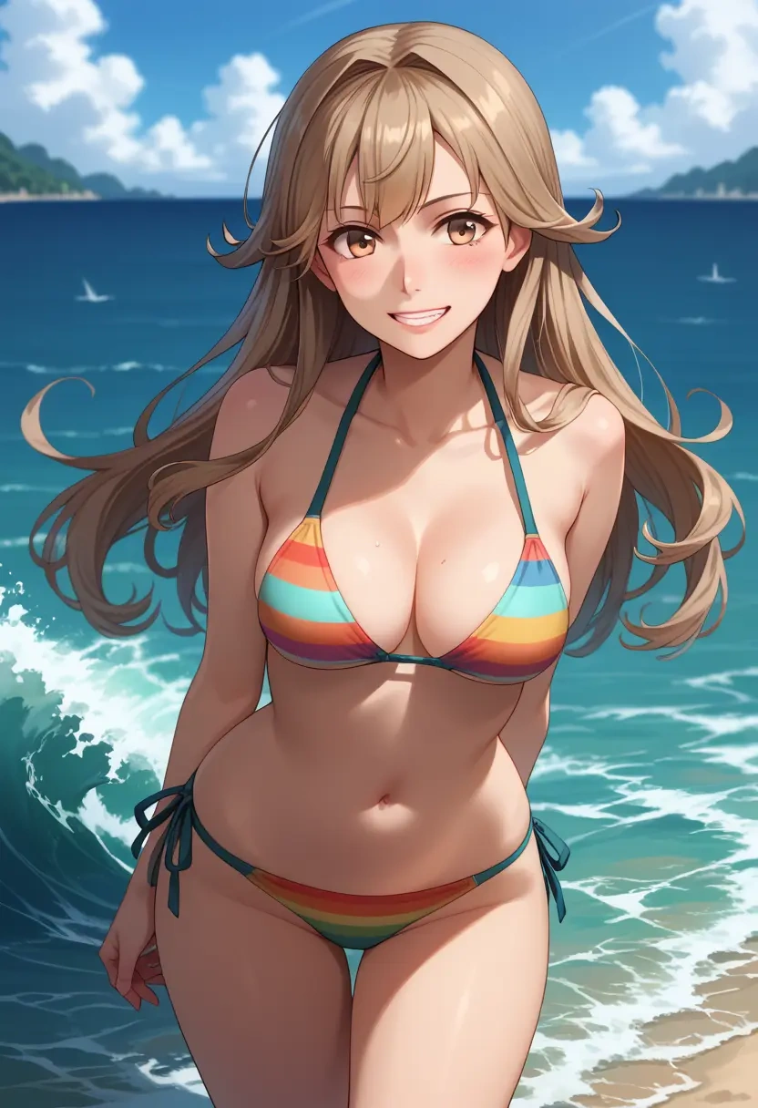 kantai_collection,isonami_(kancolle),bikini,rainbow-colored,sexy  - 