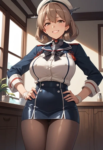 kantai_collection,isonami_(kancolle),shorts, pantyhose  - AI generated anime art