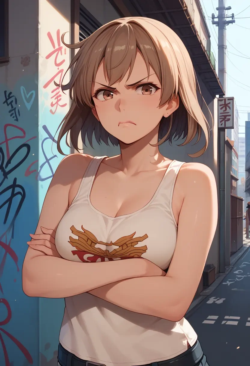 kantai_collection,isonami_(kancolle),abstract graffiti tank,dolphin shorts  - 