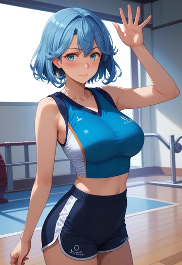 kantai_collection,isuzu_(kancolle),athletic,shorts,sexy  - AI generated anime art