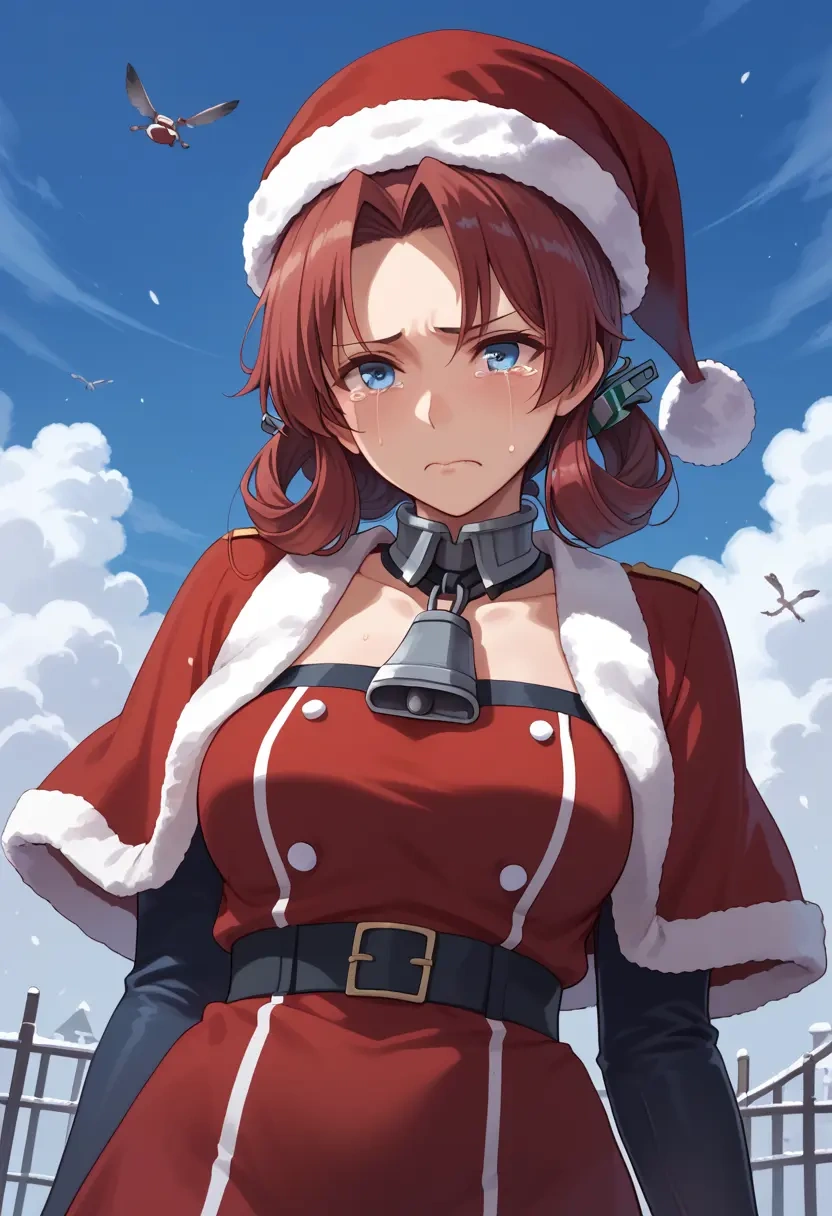 kantai_collection,isuzu_(kancolle),Christmas,red velvet dress  - 