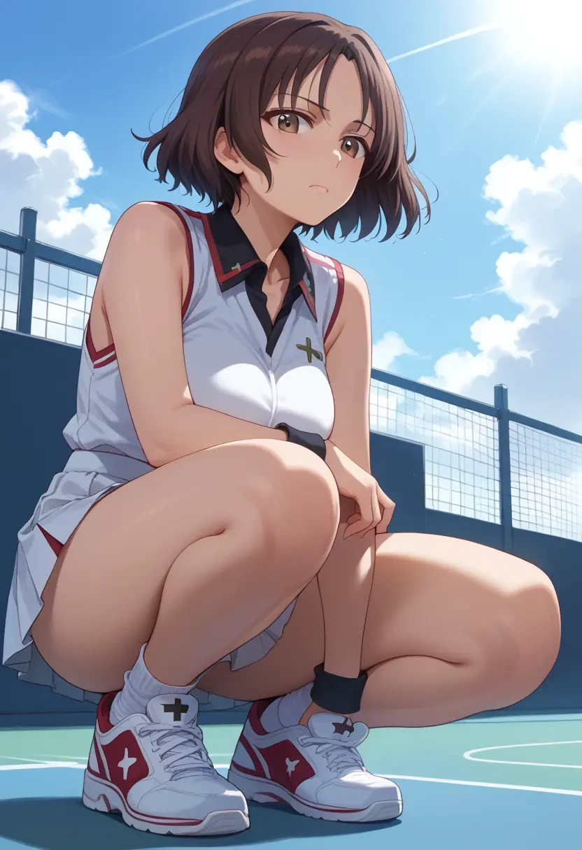 girls_und_panzer,isuzu_hana,tennis skirt  - 