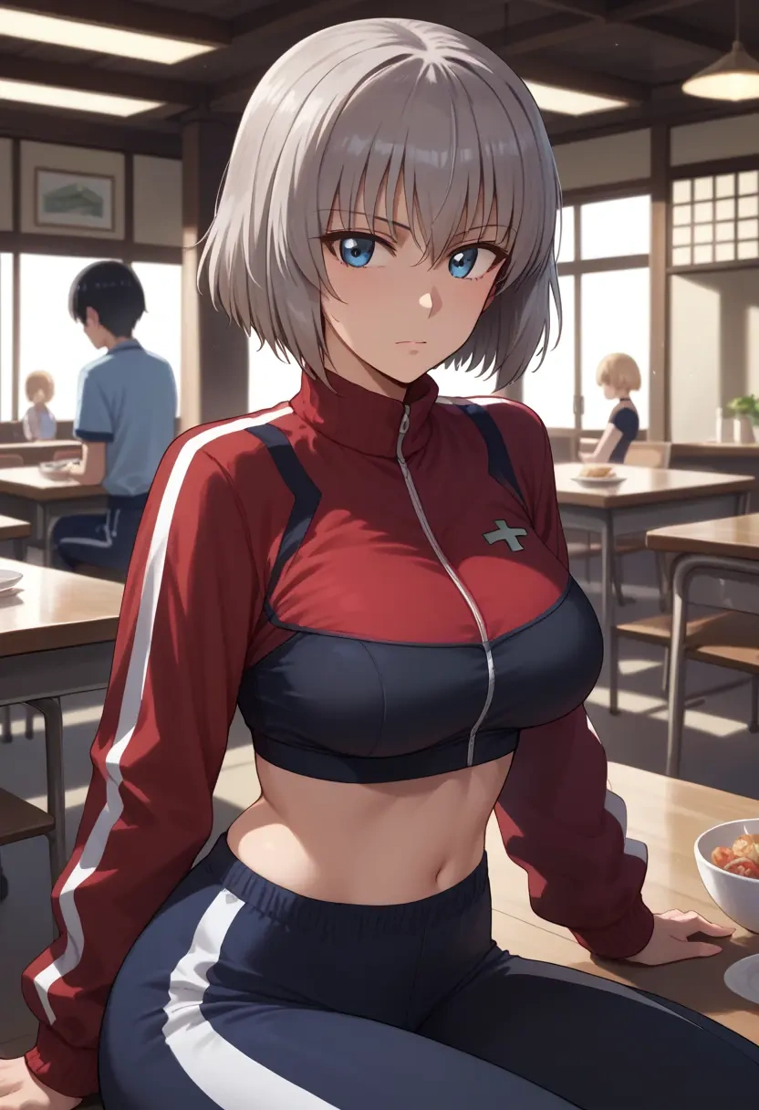 girls_und_panzer,itsumi_erika,athletic,track suit  - 