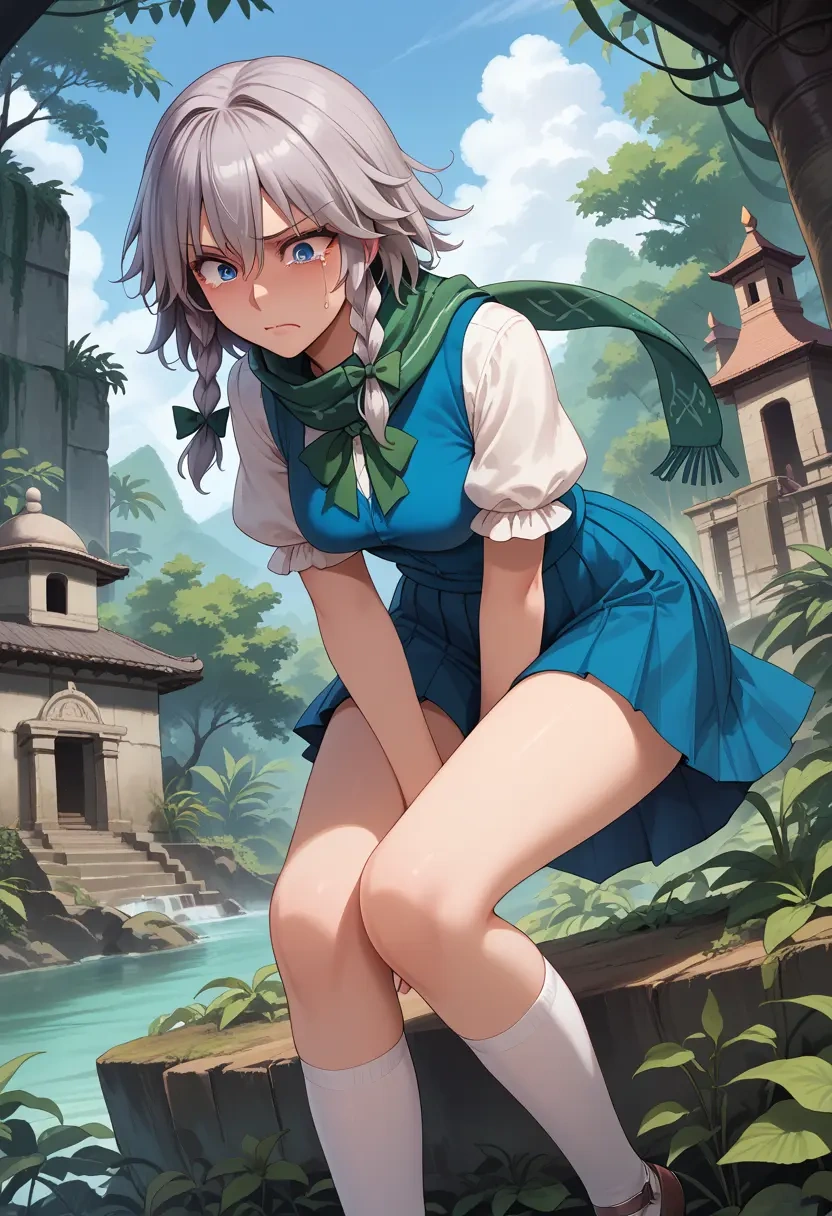 touhou,izayoi_sakuya,spring,student uniform,blouse  - 