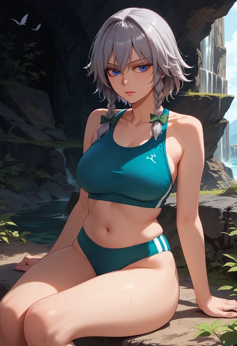 touhou,izayoi_sakuya,tankini top,board shorts  - 