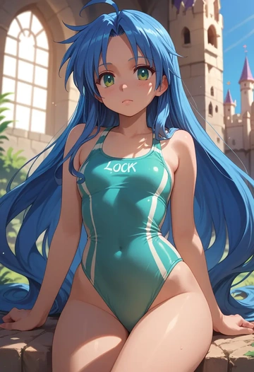 lucky_star,izumi_konata,swimsuit,sexy  - AI generated anime art