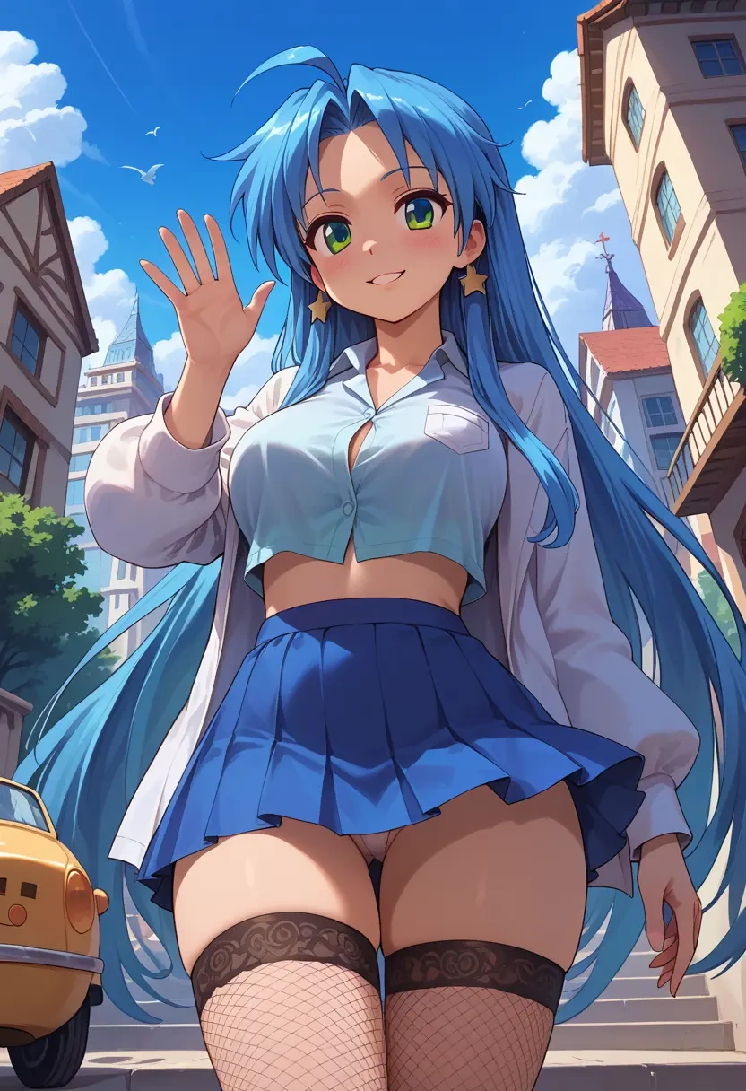 lucky_star,izumi_konata,mini skirt, stockings  - 