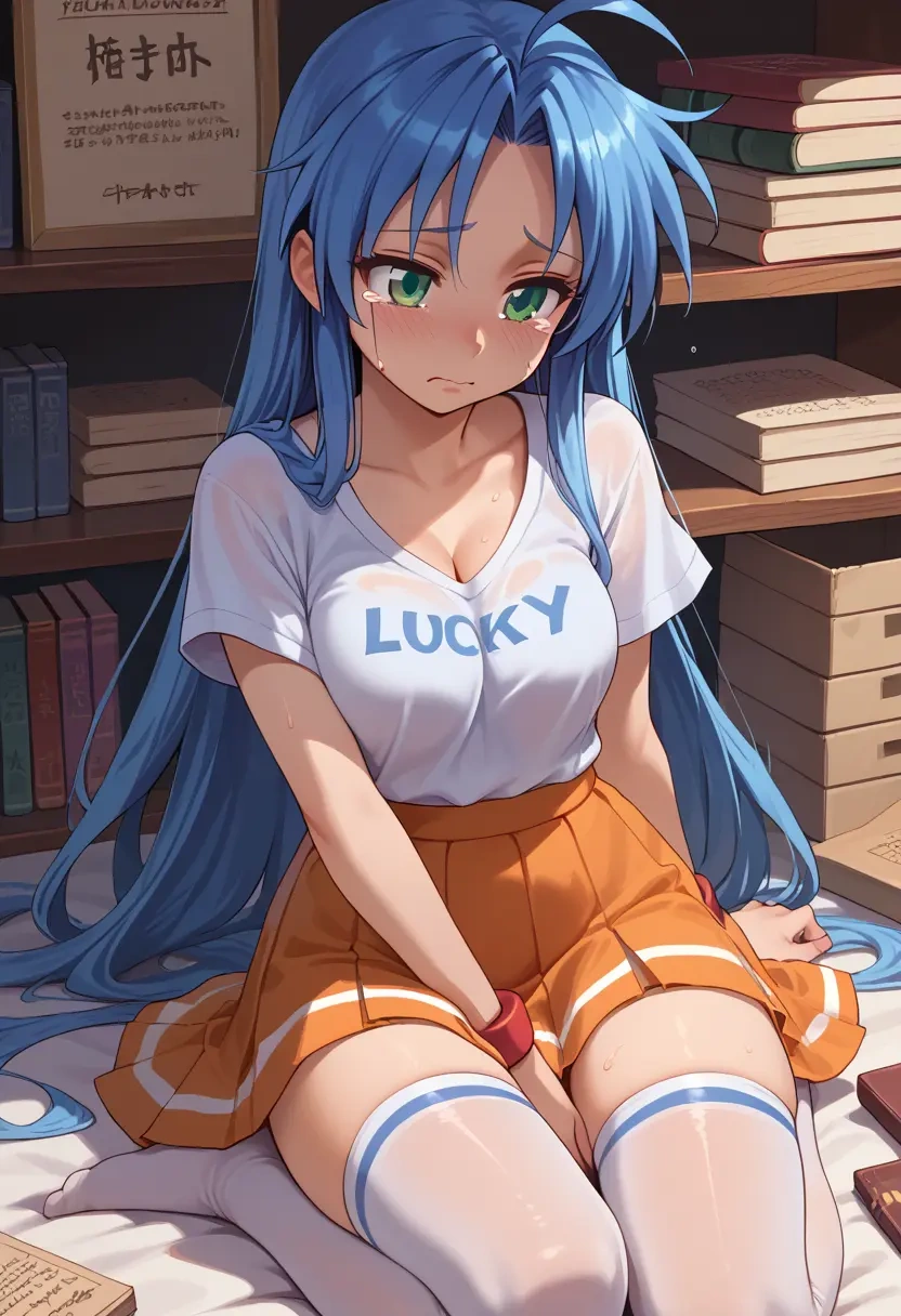 lucky_star,izumi_konata,mini skirt,stockings  - 