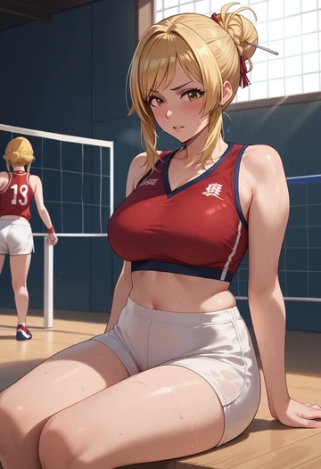 idolmaster,izumi_mei,volleyball uniform  - AI generated anime art