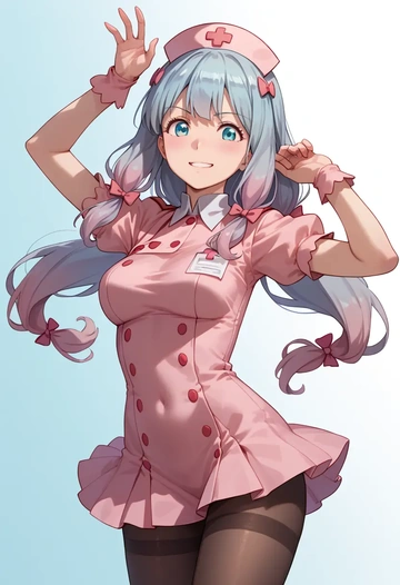 eromanga_sensei,izumi_sagiri,nurse, pantyhose,mini skirt  - AI generated anime art