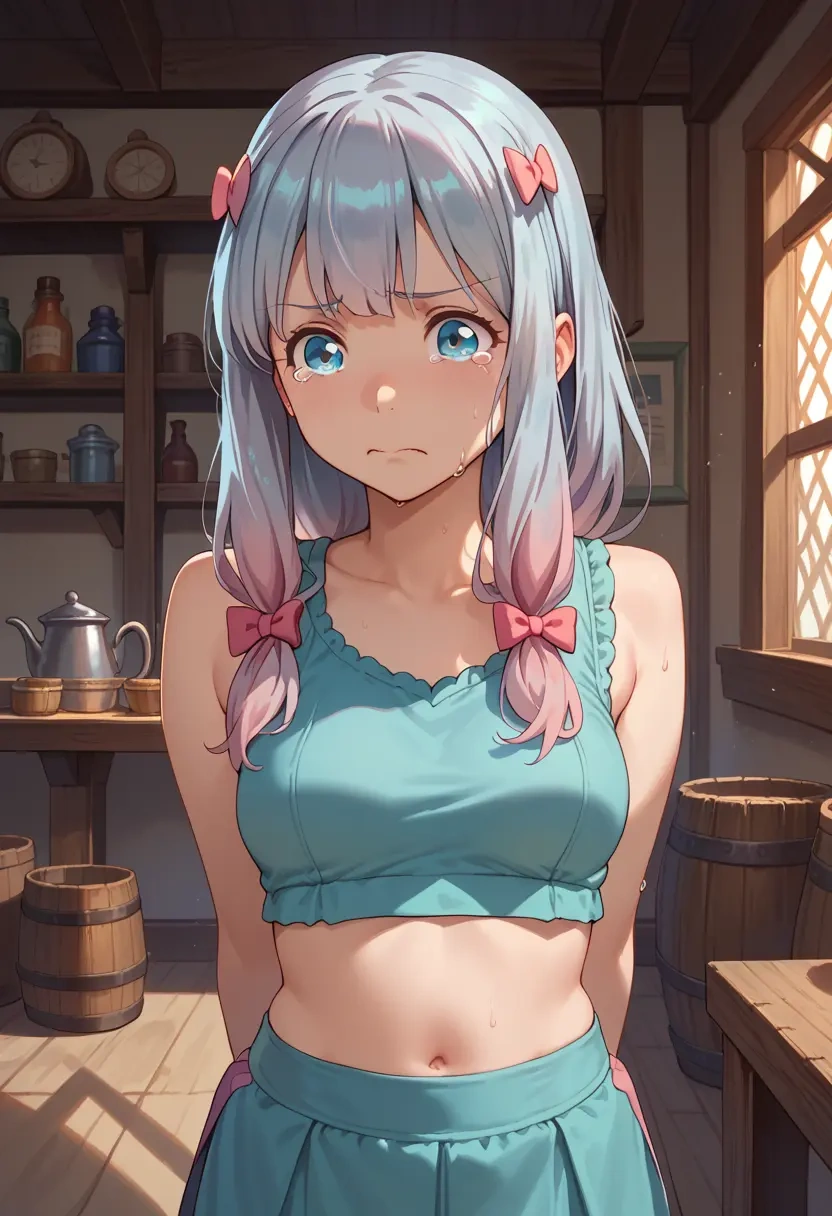 eromanga_sensei,izumi_sagiri,sports crop,high-waisted shorts  - 