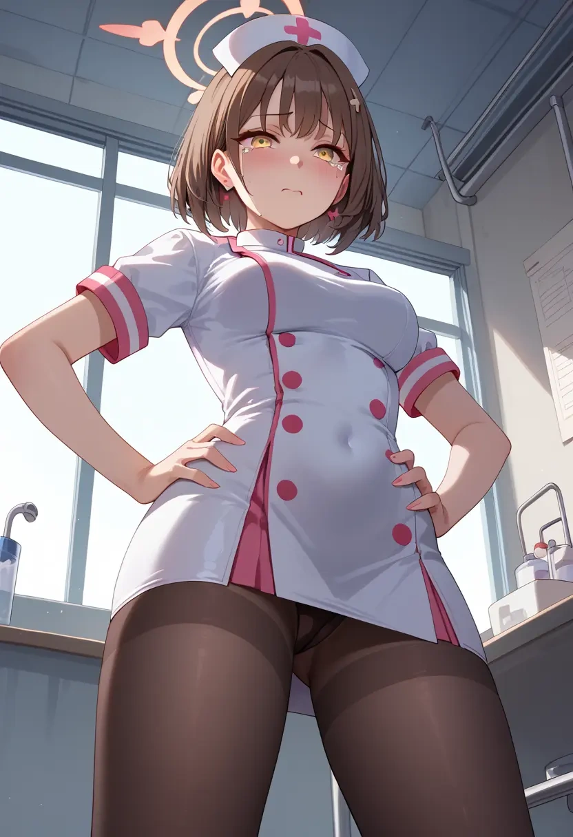 blue_archive,izuna_(blue_archive),nurse pantyhose,mini skirt, sexy  - 