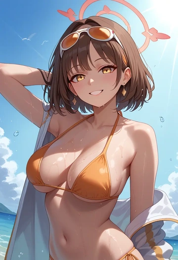 blue_archive,izuna_(blue_archive),bikini  - AI generated anime art