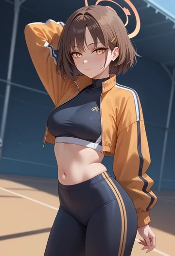 blue_archive,izuna_(blue_archive),athletic,track suit  - AI generated anime art