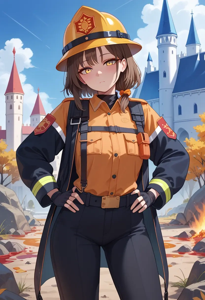 blue_archive,izuna_(blue_archive),firefighter  - 