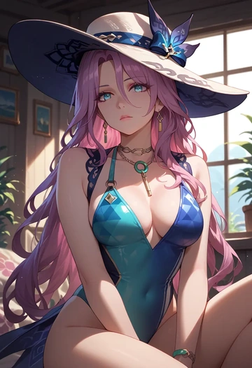 star rail,jade,swimsuit,sexy  - AI generated anime art