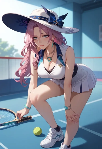 star rail,jade,tennis skirt  - AI generated anime art