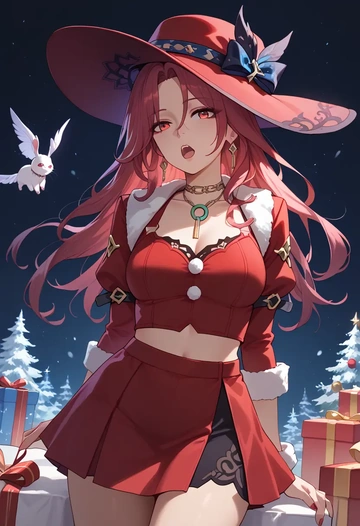 star rail,jade,Christmas,skirt  - AI generated anime art