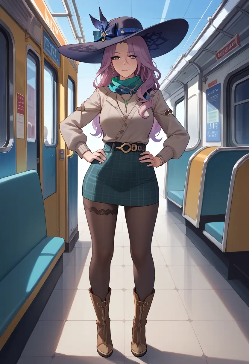 star rail,jade,winter,student uniform,fur-lined parka  - 