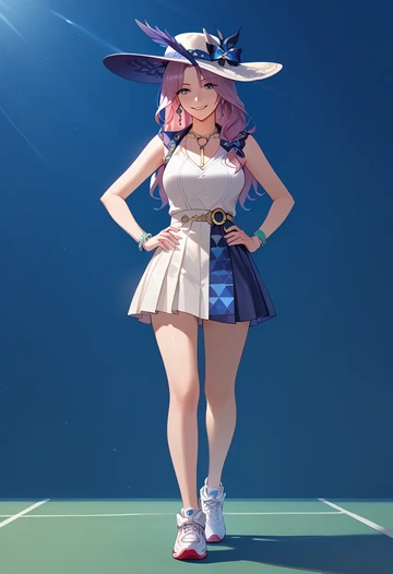 star rail,jade,tennis skirt  - AI generated anime art