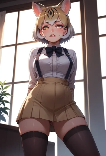 kemono_friends,japanese_crested_ibis_(kemono_friends),secretary,stockings  - AI generated anime art