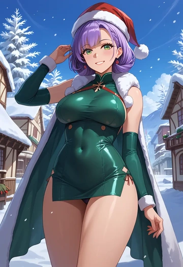 azur_lane,javelin_(azur_lane),Christmas,dress  - AI generated anime art