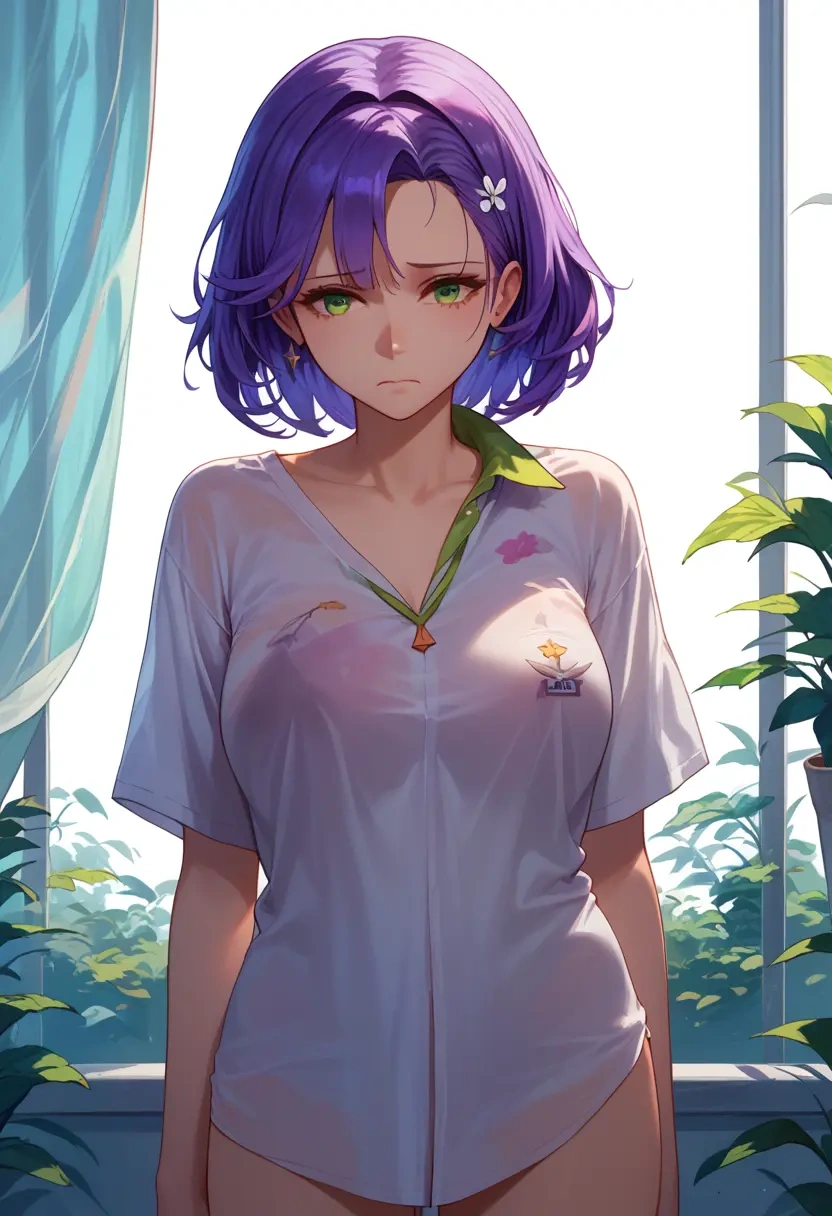 azur_lane,javelin_(azur_lane),tie-dye shirt,dolphin shorts  - 