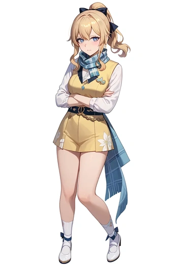 genshin impact,jean_(genshin_impact),spring,student uniform,vest  - AI generated anime art