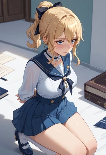 genshin impact,jean_(genshin_impact),sailor, uniform  - AI generated anime art